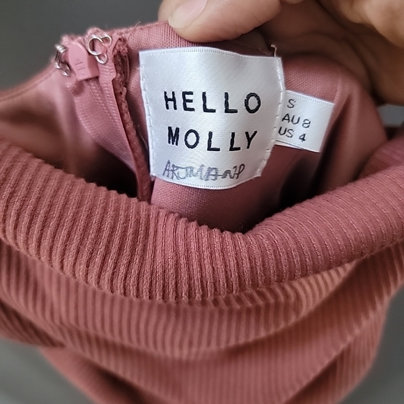 Hello Molly Rooftop Martinis for two ribbed tank Stretch Dress Size 4 Midi - Picture 5 of 7